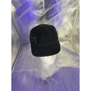 District Threads Black Military Cadet Hat UO Patch Adjustable Cotton Cap